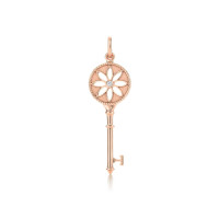 Подвеска-ключ Tiffany Keys с маргариткой, розовое золото, бриллиант (33285841)