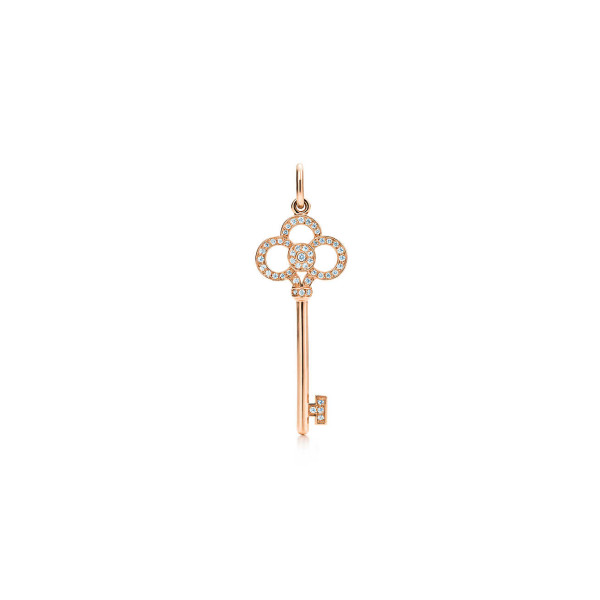 Подвеска-ключ Tiffany Keys с короной, розовое золото, бриллианты (25460979)