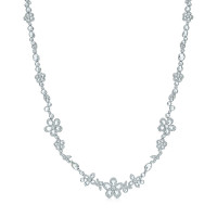 Ожерелье Tiffany Enchant с цветами, платина, бриллианты (26036925)