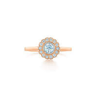 Кольцо Tiffany Enchant с цветком, платина, розовое золото, бриллианты (29530688)