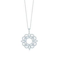 Підвіска з завитками Tiffany Enchant, платина, діаманти (28905963)
