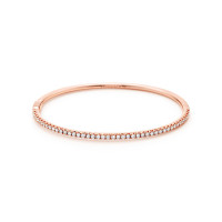 Шарнирный браслет Tiffany Metro, розовое золото, бриллианты (28821832)