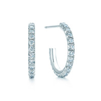 Сережки Tiffany Metro, біле золото, діаманти (22415891)