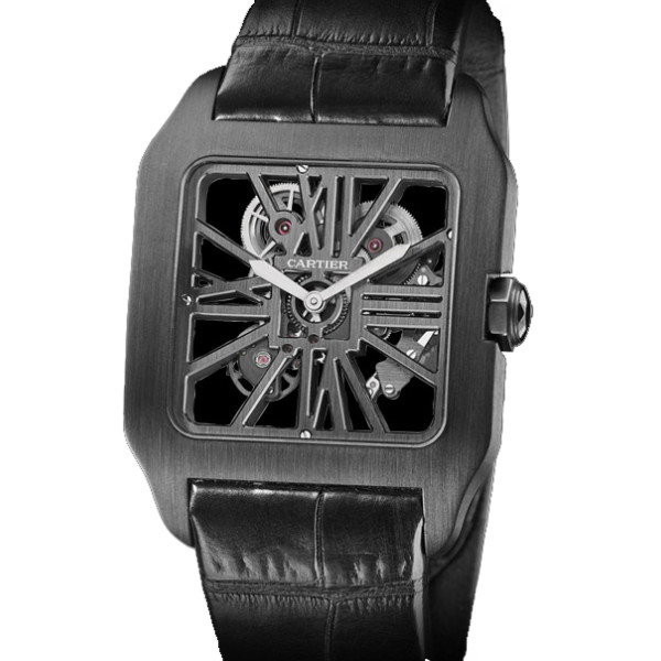 Cartier watches Santos-Dumont `Carbon` Skeleton