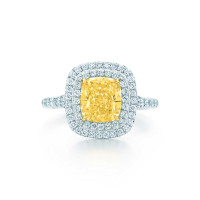 Каблучка Tiffany Yellow Diamonds, платина, жовте золото, діаманти (30274652)