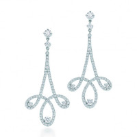 Сережки Tiffany & Co, біле золото 750, діаманти