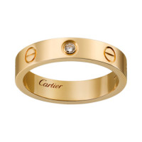 Кольцо Cartier Love, желтое золото, бриллиант