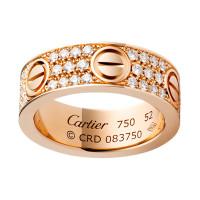 Кільце Cartier Love, рожеве золото, діаманти