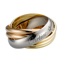 Каблучка Cartier Trinity, золото трьох кольорів, діамант