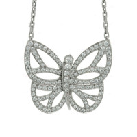 Подвеска Van Cleef & Arpels Butterfly, белое золото, бриллианты