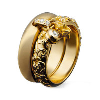 Кольцо Carrera y Carrera Jazmin, желтое золото, бриллианты