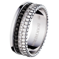 Кольцо Boucheron Quatre, белое золото, PVD, бриллианты Кольцо Boucheron Quatre, белое золото, PVD, бриллианты
