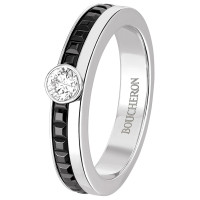 Кольцо Boucheron Quatre, белое золото, PVD, бриллиант Кольцо Boucheron Quatre, белое золото, PVD, бриллиант