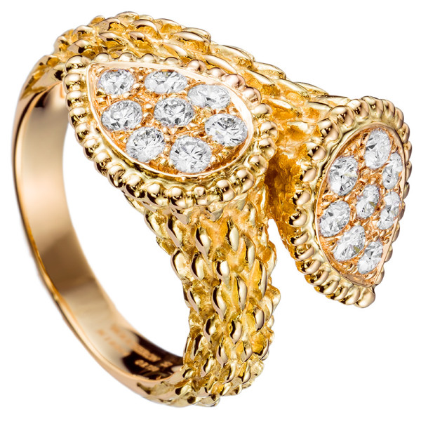 Кольцо Boucheron Serpent Boheme, желтое золото, бриллианты