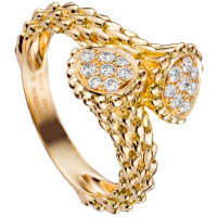Кільце Boucheron Serpent Boheme, жовте золото, діаманти