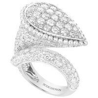 Кольцо Boucheron Serpent Boheme, белое золото, бриллианты