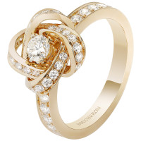 Кольцо Boucheron Pivoine, желтое золото, бриллианты