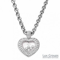 Підвіска Chopard Happy Diamonds Icons Hearts, біле золото 750, діаманти