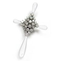 Підвіска Stefan Hafner Signed Cross, біле золото, діаманти, білий онікс Підвіска Stefan Hafner Signed Cross, біле золото, діаманти, білий онікс