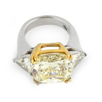 Кольцо Graff с бриллиантом 10,14ct, белое, желтое золото