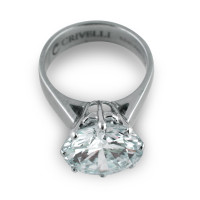 Кольцо Crivelli с бриллиантом 6,5ct, белое золото
