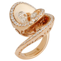 Кольцо de Grisogono Chiocciolina, розовое золото, бриллианты