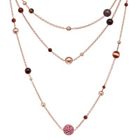 Ожерелье de Grisogono Boule, розовое золото, сапфиры, янтарь