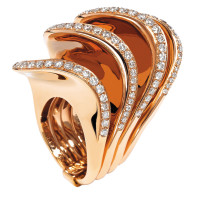 Кольцо de Grisogono Onde, розовое золото, бриллианты