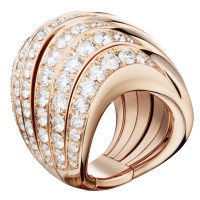 Кольцо de Grisogono Zebra, розовое золото, бриллианты