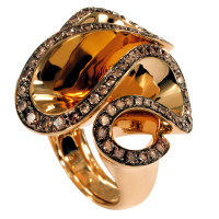 Кольцо de Grisogono Zigana, розовое золото, бриллианты