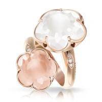 Перстень Pasquale Bruni Bon Ton, рожеве золото, кварц, діаманти