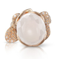 Кольцо Pasquale Bruni Petit Secret, розовое золото, бриллианты, кварц