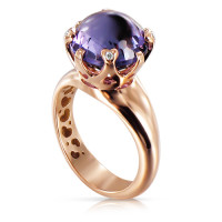 Перстень Pasquale Bruni Sissi, рожеве золото, діаманти, аметист