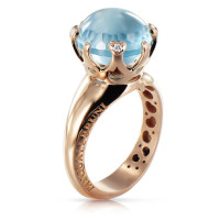 Перстень Pasquale Bruni Sissi, рожеве золото, діаманти, топаз