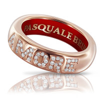 Кольцо Pasquale Bruni Amore, розовое золото, бриллианты, эмаль