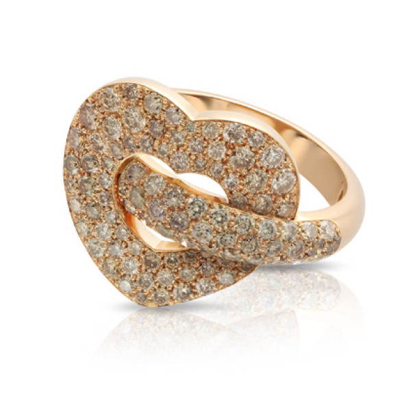 Перстень Pasquale Bruni Make Love, рожеве золото, діаманти