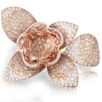 Перстень Pasquale Bruni Secret Gardens Haute Couture, рожеве золото, діаманти