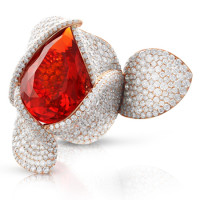 Перстень Pasquale Bruni Secret Gardens Haute Couture, рожеве золото, діаманти, опал