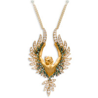 Ожерелье Magerit Hechizo Amanecer, желтое золото, бриллианты