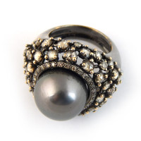 Кільце Utopia золото 750, діаманти, перли Кільце Utopia золото 750, діаманти, перли