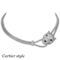 Кольє Cartier Panthere, біле золото, діаманти