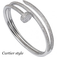 Браслет Cartier Juste Un Clou, біле золото, діаманти Браслет Cartier Juste Un Clou, біле золото, діаманти