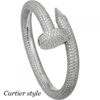 Браслет Cartier Juste un Clou, белое золото 750, бриллианты