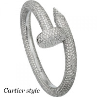 Браслет Cartier Juste un Clou, біле золото 750, діаманти Браслет Cartier Juste un Clou, біле золото 750, діаманти