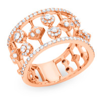 Кільце, Marli Designs, рожеве золото, діаманти