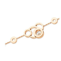 Chopard Happy Diamonds Circles 18K Rose Gold Floating Diamond Bracelet