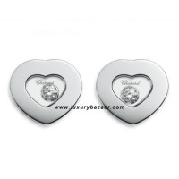 Chopard Happy Diamonds Heart Floating Diamond White Gold Earrings