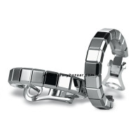 Сережки Chopard Ice Cube 1 ряд із білого золота