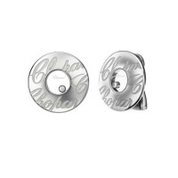 Круглі сережки Chopard Chopardissimo з 18-каратного рожевого золота з плаваючими діамантами