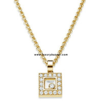 Chopard Happy Diamonds Square Floating Diamond Set Yellow Gold 40